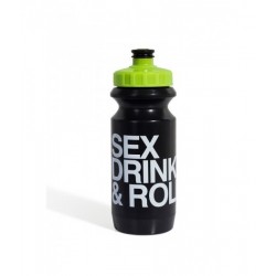 Фляга 600ml Green Cycle Sex Drink & Roll с Big Flow valve, v black nipple/ yellow matt cap/ black bottle