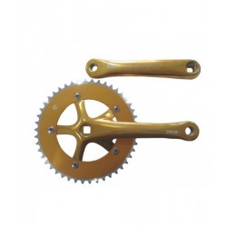 Комплект шатунів PROWHEEL SINGLE Solid-246T-F-1 46T 175мм gold