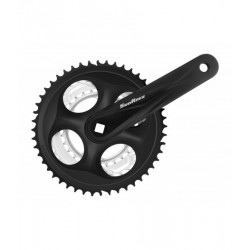 Шатун SUN RACE FCM300 28/38/48T під квадрат, L175мм, чорний зі сріблом