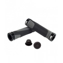 Грипсы Green Cycle GC-G308 130mm черно-серый с двумя черными замками