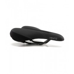 Седло Selle Royal Classic VIENTO MODERATE, Foam Matrix, обивка Soft Touch, 264х202мм, 466г, эластомеры, рейлы сталь, женское, чёрное