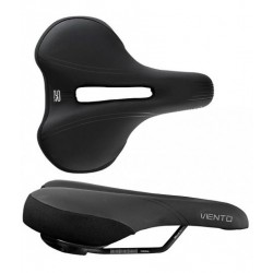 Saddle Selle Royal Classic VIENTO RELAXED, Foam Matrix, Soft Touch padding, 255x229mm, 531g, elastomers, steel rails, unisex, black