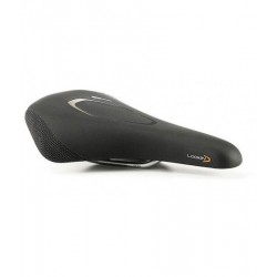 Седло Selle Royal Look IN MODERATE New, 3D Skingel, рейлы steel satin, обивка Black Astrale с текстильной защитой, женское, чёрное