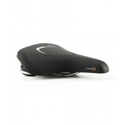 Седло Selle Royal Look IN RELAXED New, 3D Skingel, рейлы steel satin, обивка Black Astrale с текстильной защитой, unisex, чёрное