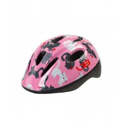 Children's helmet Green Cycle Kitty pink