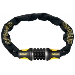 Замок ONGUARD MASTIFF COMBO цепь 75cм x 6мм усиленная титаном + интегрированный кодовый замок на 4 цифры