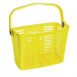 Basket Bellelli Plaza Bianco with handlebar mount, plastic, yellow (Hi Vision)
