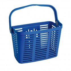 Basket Bellelli Plaza Bianco with handlebar mount, plastic, blue