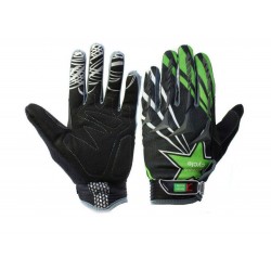 Перчатки Green Cycle NC-2355-2014 MTB с закрытыми пальцами S черно-зеленые