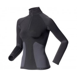Термофутболка ODLO Shirt l/s turtle neck 1/2 zip EVOLUTION W'15
