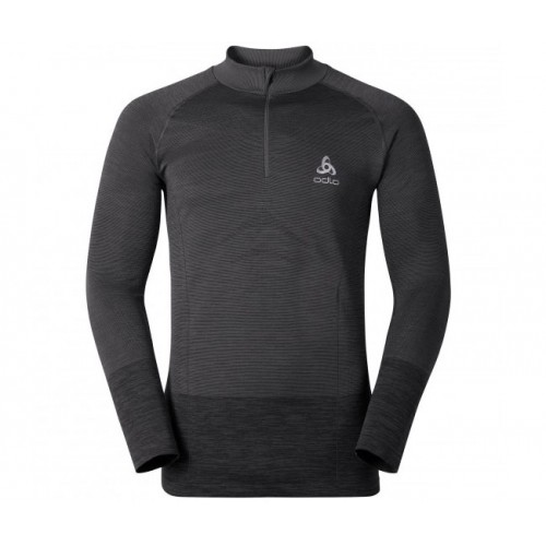  Кофты и толстовки для бега ODLO (349102) Midlayer 1/2 zip QUAGG seamless'17 - фото 1