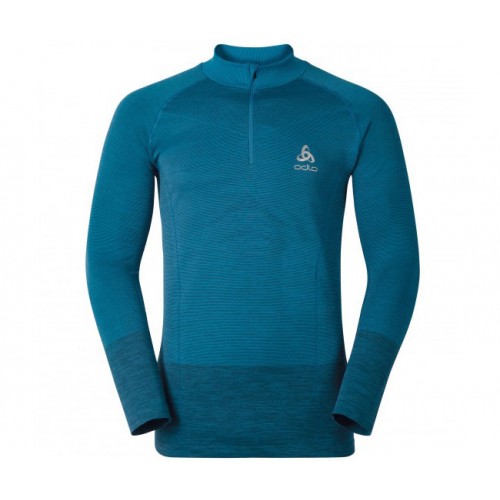  Кофты и толстовки для бега ODLO (349102) Midlayer 1/2 zip QUAGG seamless'17 - фото 2