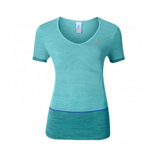  Running T-shirt ODLO (348041) Shirt s/s v-neck SEAMLESS KAMILERA W 2017 - photo 1